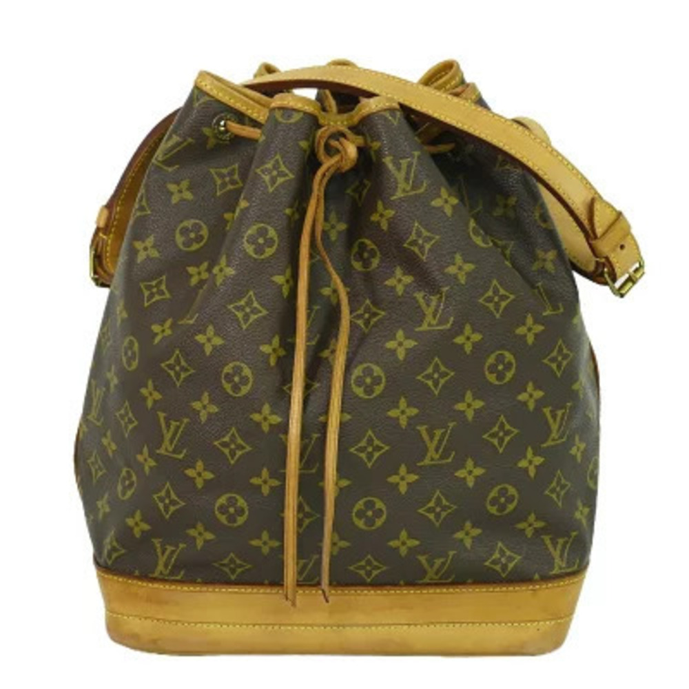 Louis Vuitton LV Noe Monogram Shoulder Bag Canvas Leather Brown